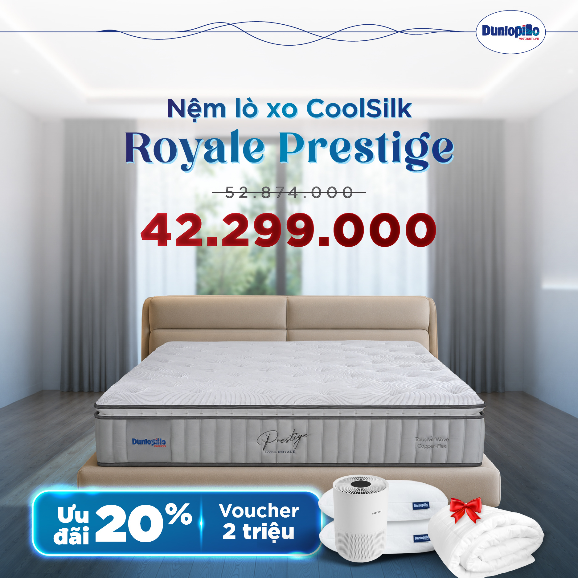 Nệm Dunlopillo khuyến mãi - Royale Prestige