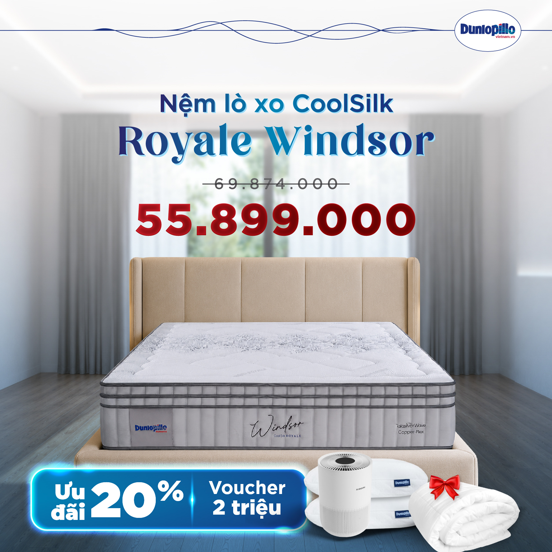 Nệm Dunlopillo khuyến mãi - Royale Windsor