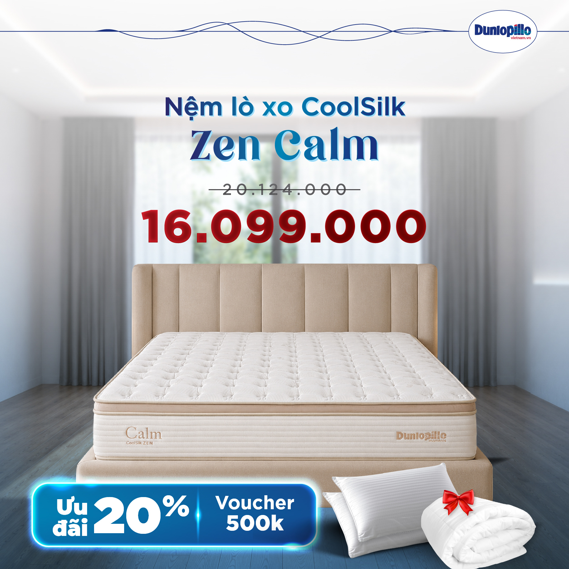 Nệm Dunlopillo khuyến mãi Zen Calm