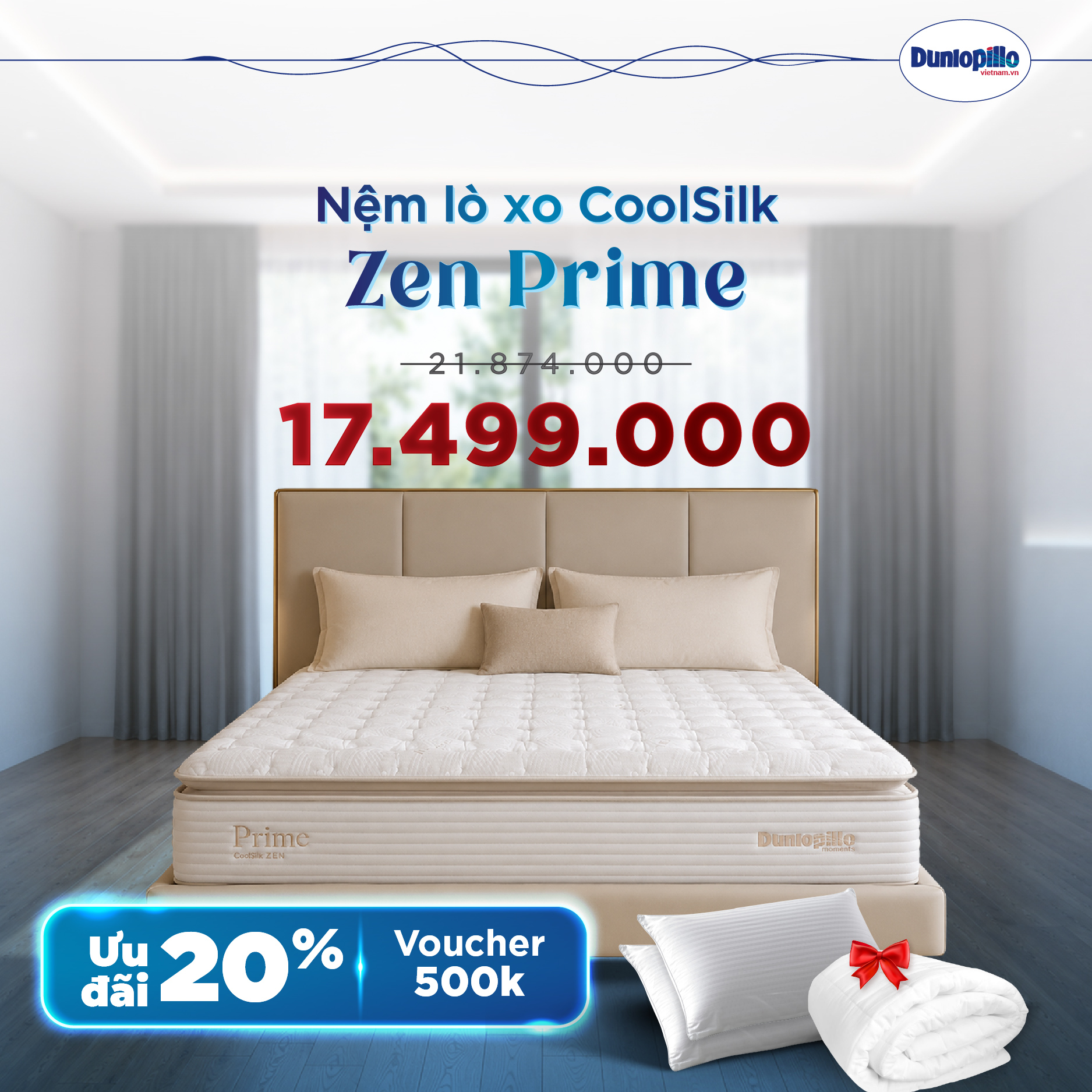 Nệm Dunlopillo khuyến mãi Zen Prime