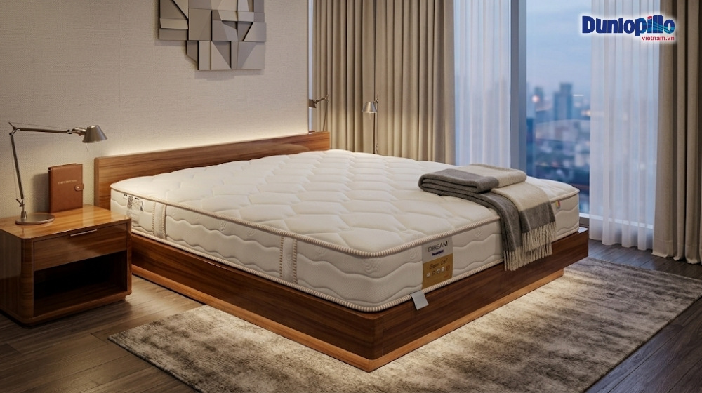 Nệm lò xo khách sạn kháng cháy Dunlopillo Dream Plus