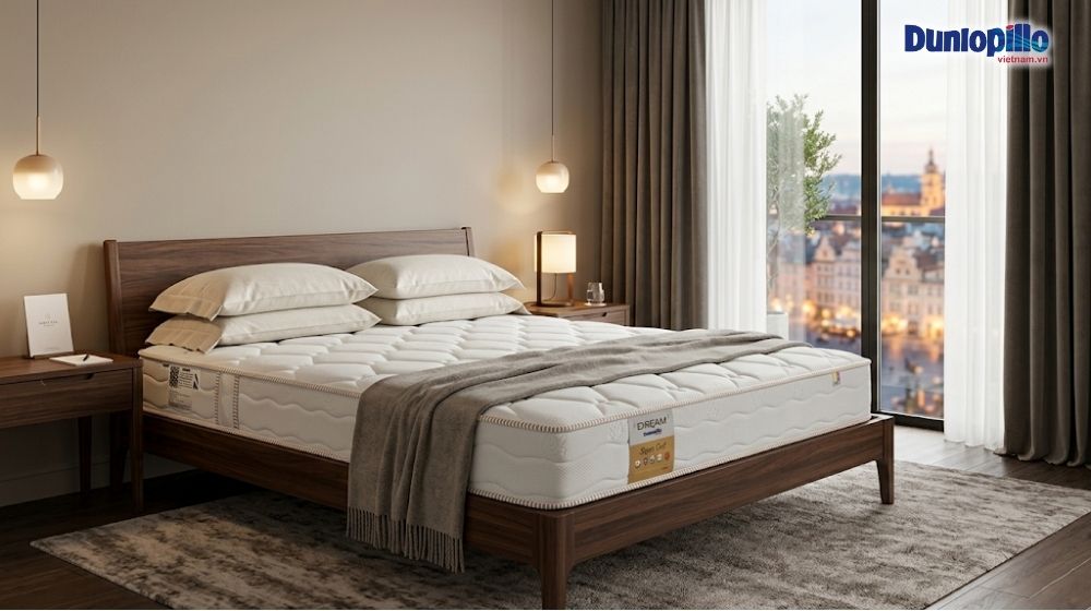 Nệm lò xo kháng cháy Dunlopillo Dream Plus 27cm