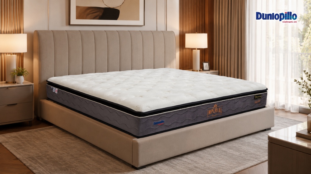 Nệm lò xo Dunlopillo Imperial – Trải nghiệm hoàng gia sang trọng