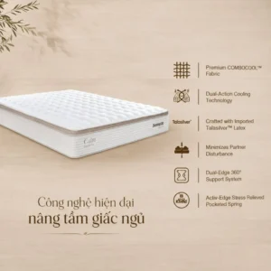 Nệm lò xo Dunlopillo CoolSilk ZEN Calm nâng đỡ êm ái cho giấc ngủ