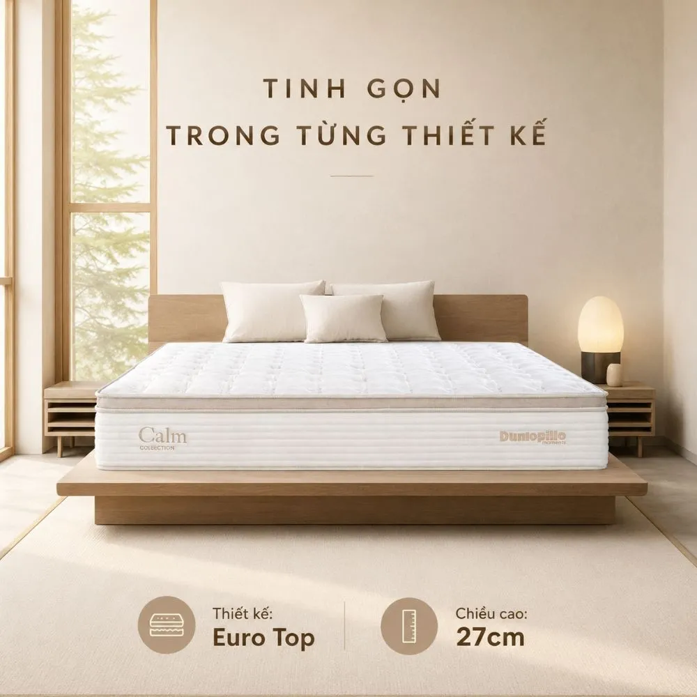 Nệm lò xo Dunlopillo CoolSilk ZEN Calm cao 27cm