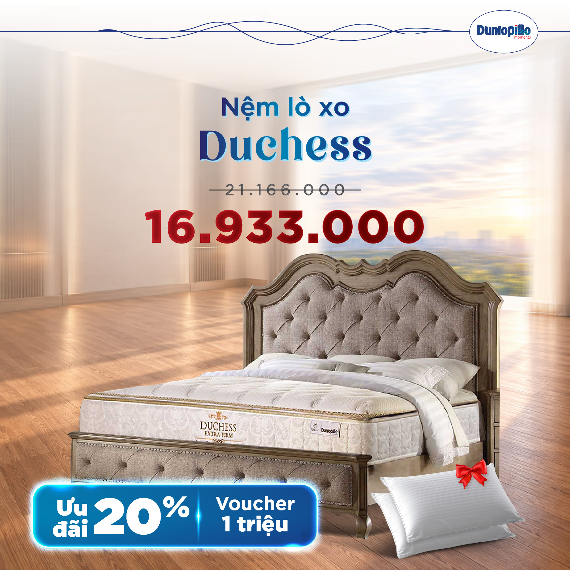 Nệm Dunlopillo khuyến mãi Duchess