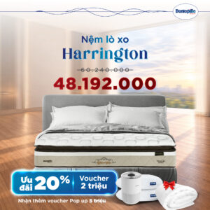 Nệm Dunlopillo khuyến mãi dòng Harrington