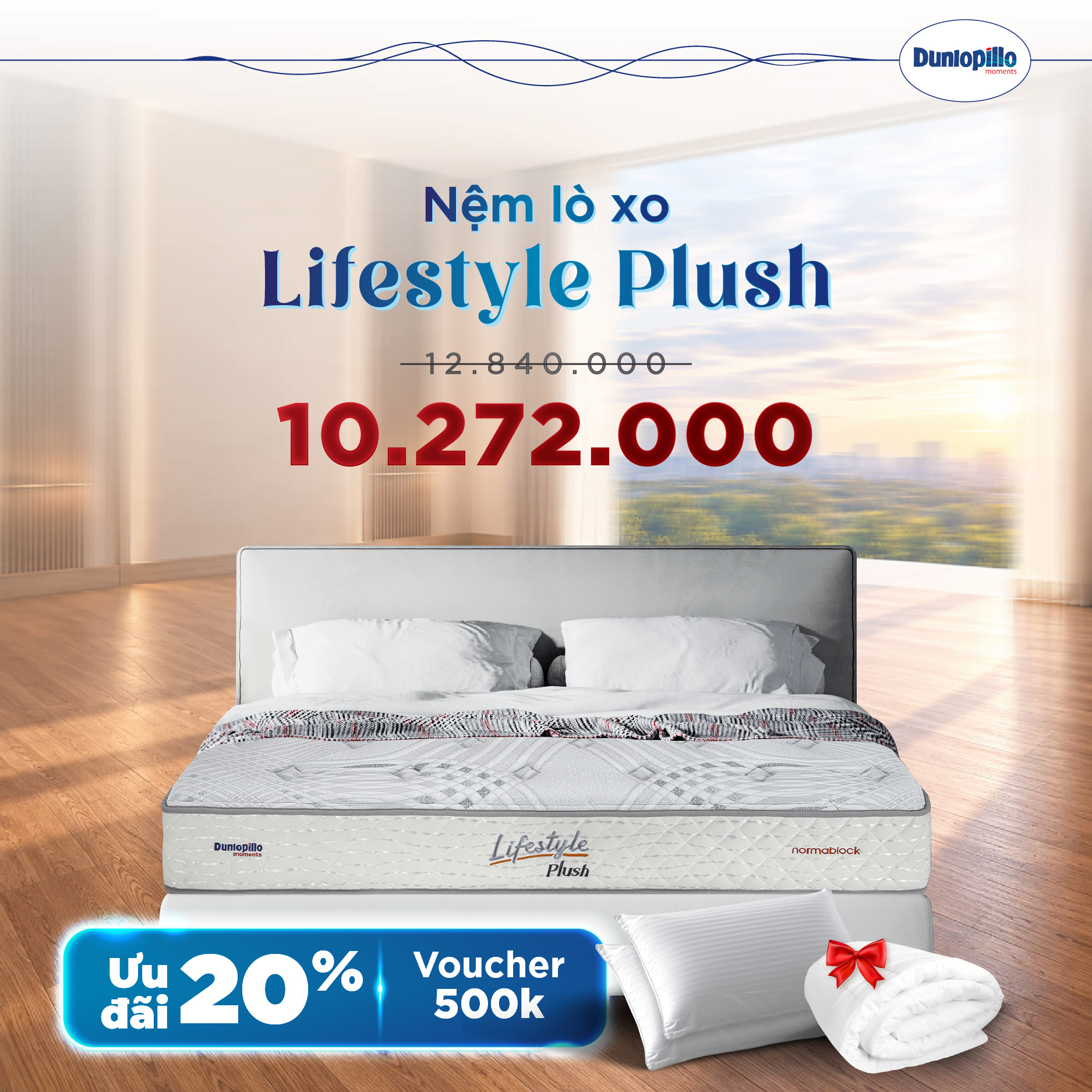 Nệm Dunlopillo khuyến mãi - Lifestyle Plush 