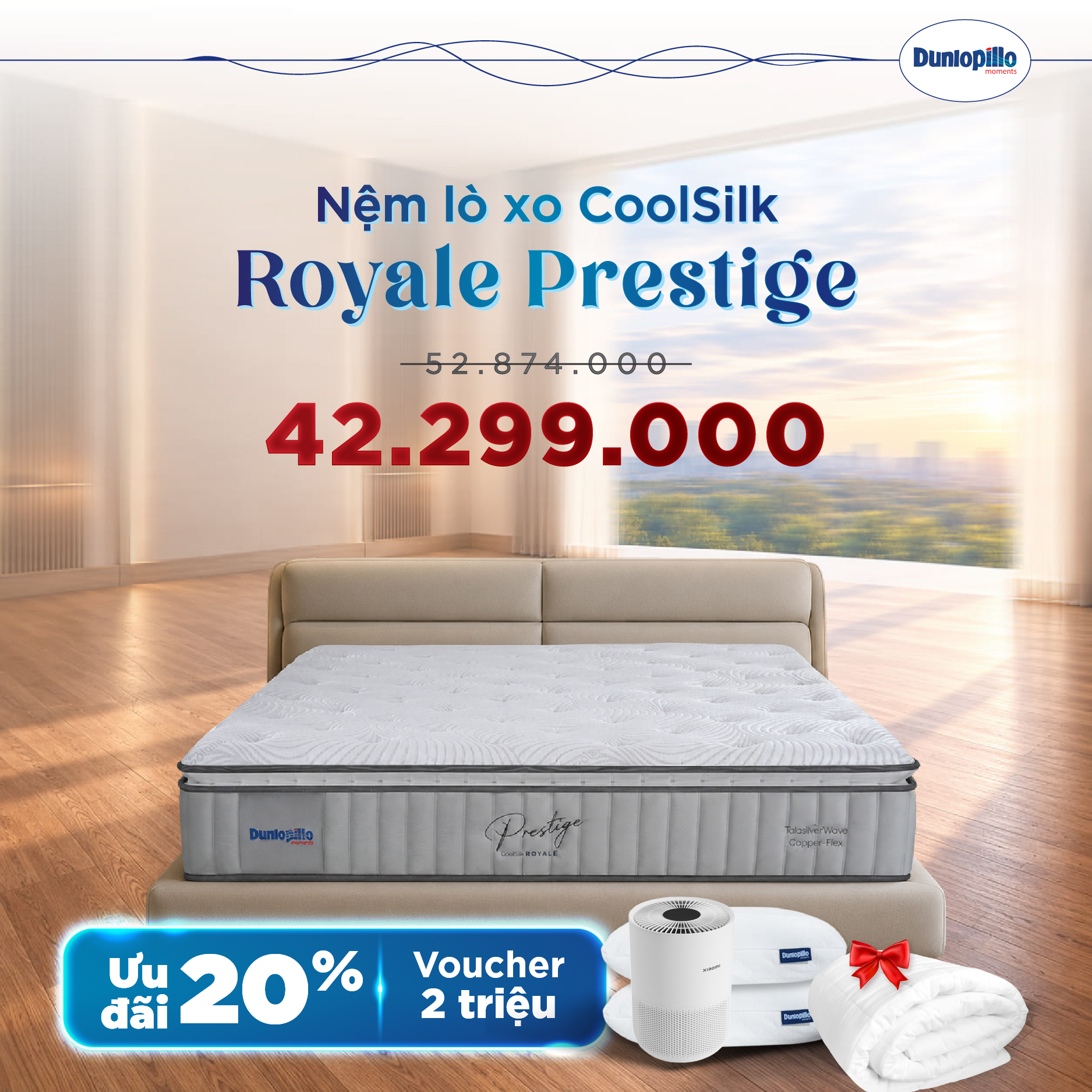 Nệm Dunlopillo khuyến mãi - Royale Prestige