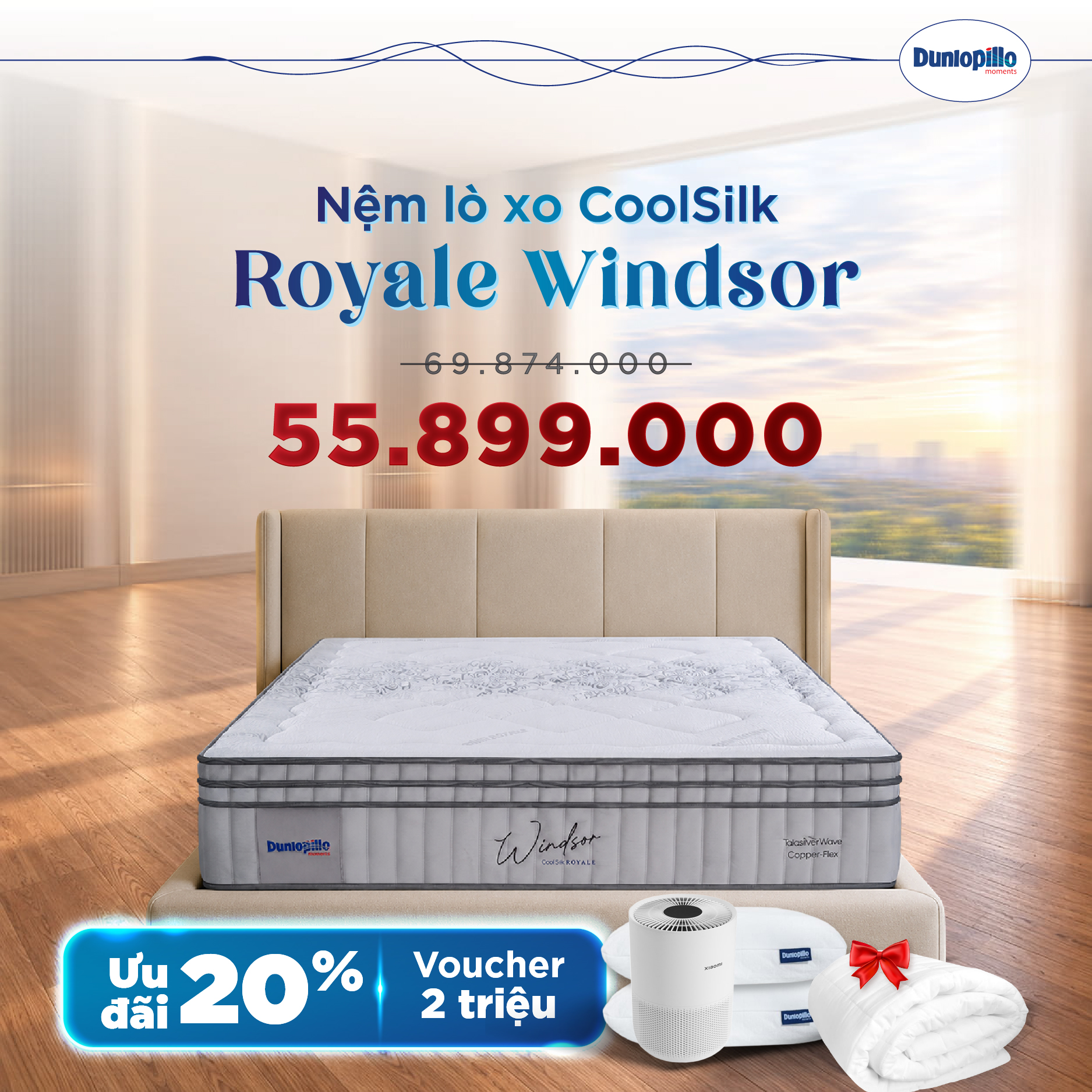 Nệm Dunlopillo khuyến mãi - Royale Windsor