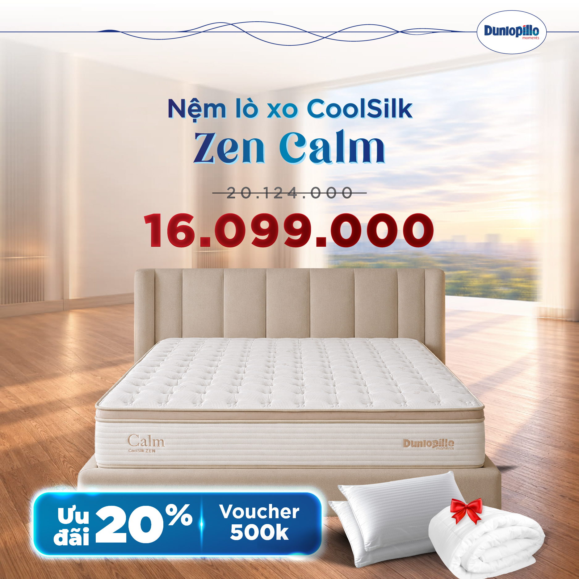 Nệm Dunlopillo khuyến mãi Zen Calm