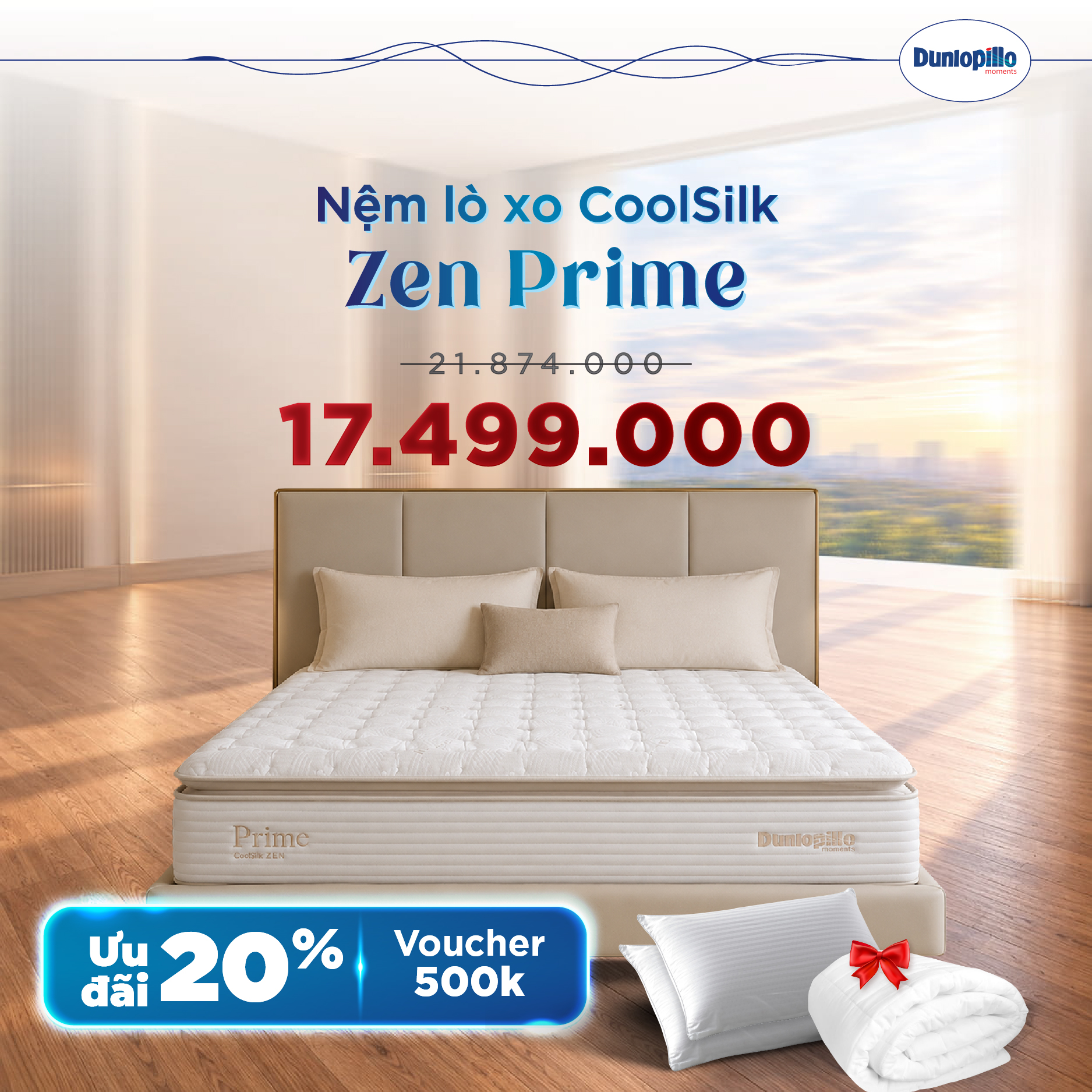 Nệm Dunlopillo khuyến mãi Zen Prime