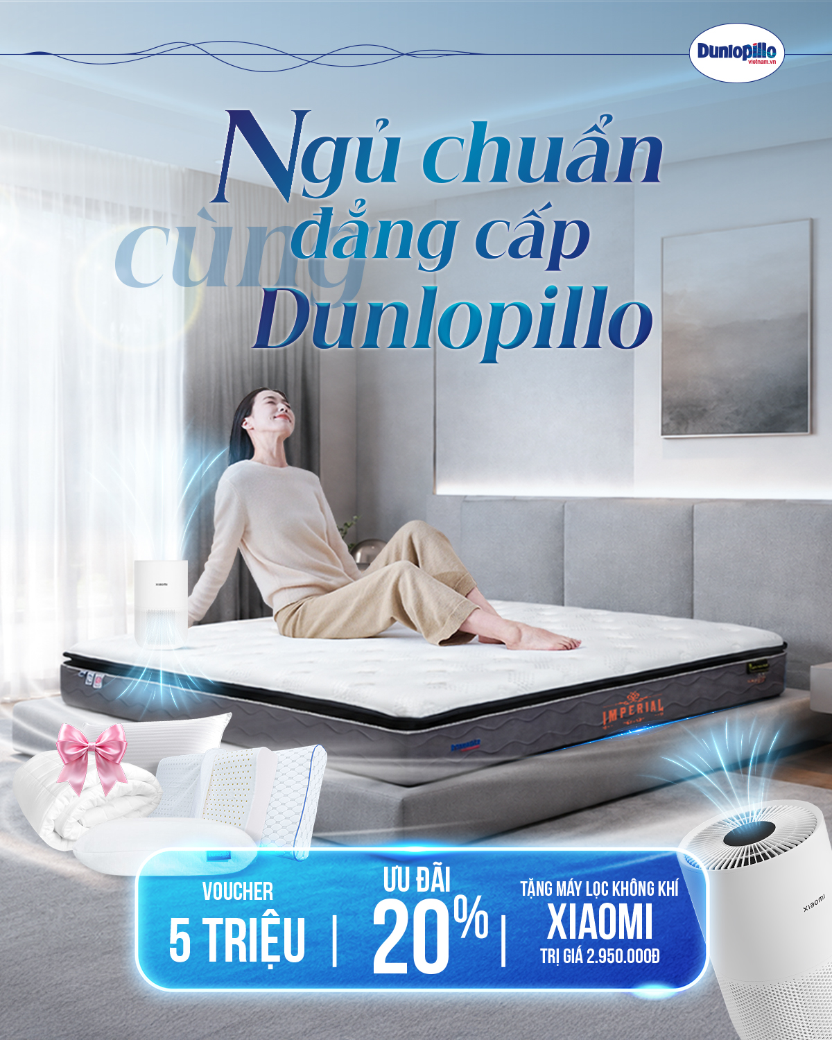 Nệm Dunlopillo khuyến mãi