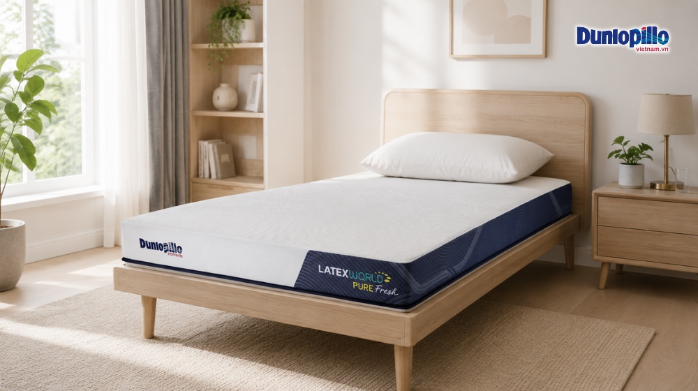 Nệm cao su Dunlopillo Latex World Pure Fresh 1m2