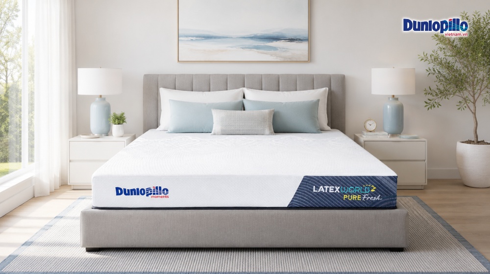 Nệm cao su Dunlopillo Latex World Pure Fresh