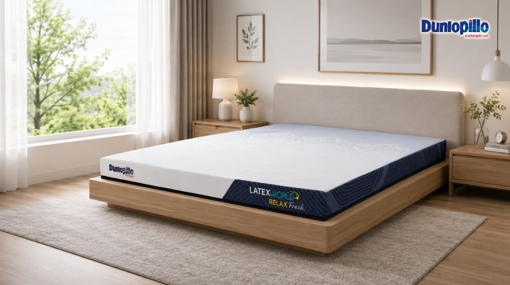 Nệm cao su Dunlopillo Relax Fresh 1m6