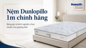 Nệm Dunlopillo 1m chính hãng, giá tốt