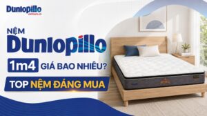 Nệm Dunlopillo 1m4 giá bao nhiêu