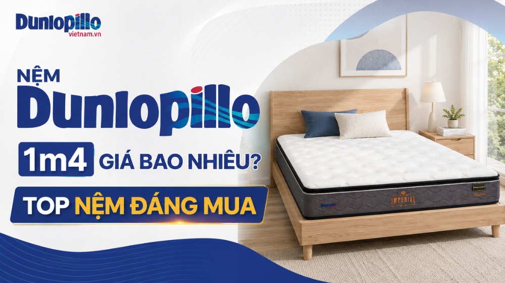 Nệm Dunlopillo 1m4 giá bao nhiêu