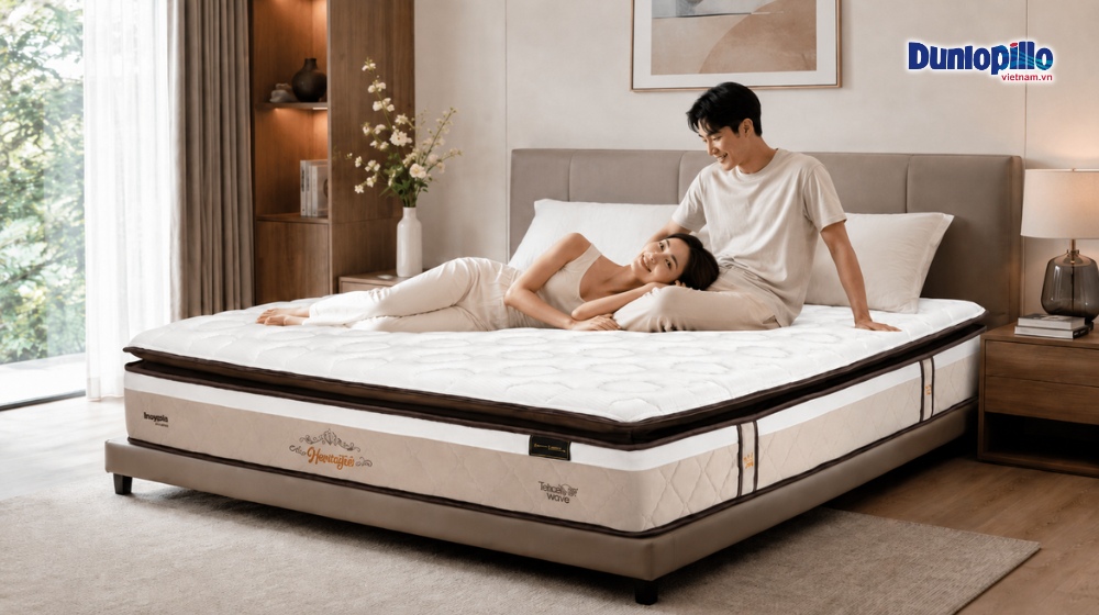 Nệm Dunlopillo 1m6 phù hợp cho vợ chồng