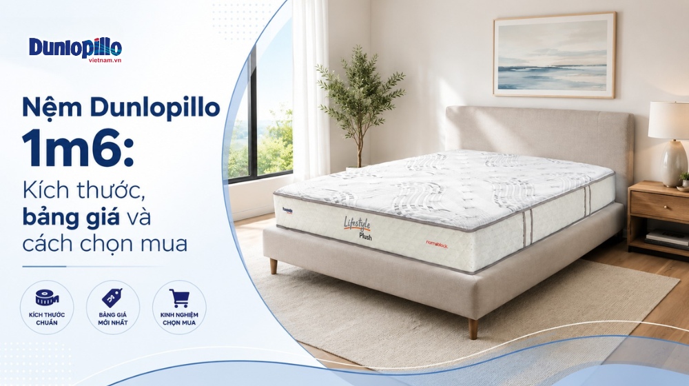 Nệm Dunlopillo 1m6