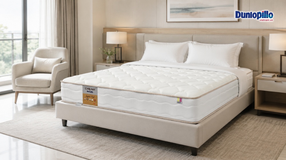 Nệm lò xo kháng cháy Dunlopillo Dream Plus