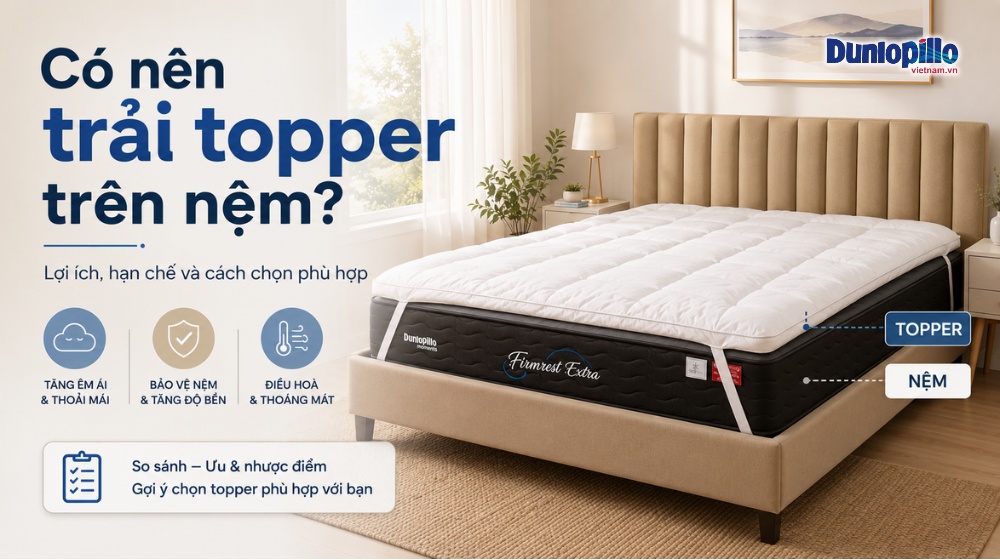 Có nên trải topper trên nêm
