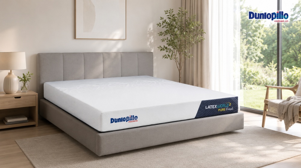 Nệm cao su Dunlopillo Latex World Pure Fresh 2m lý tưởng cho giấc ngủ