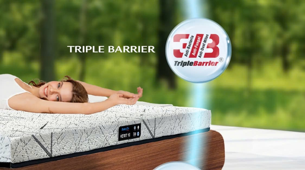 Nệm cao su Dunlopillo Herit ứng dụng công nghệ Triple Barrier