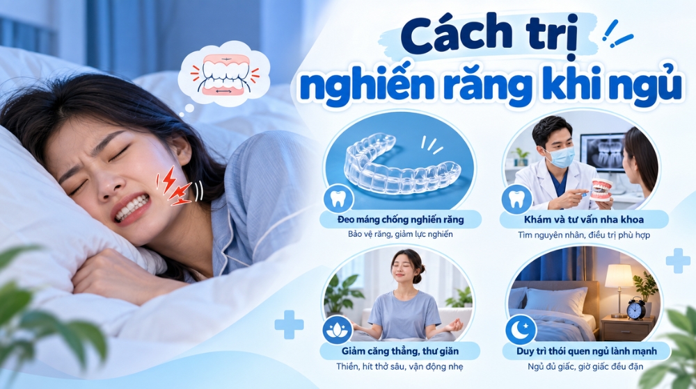 Cách điều trị nghiến răng khi ngủ
