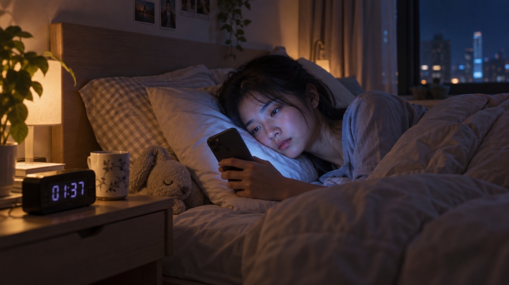 Không nên sử dụng điện thoại quá lâu trước khi ngủ