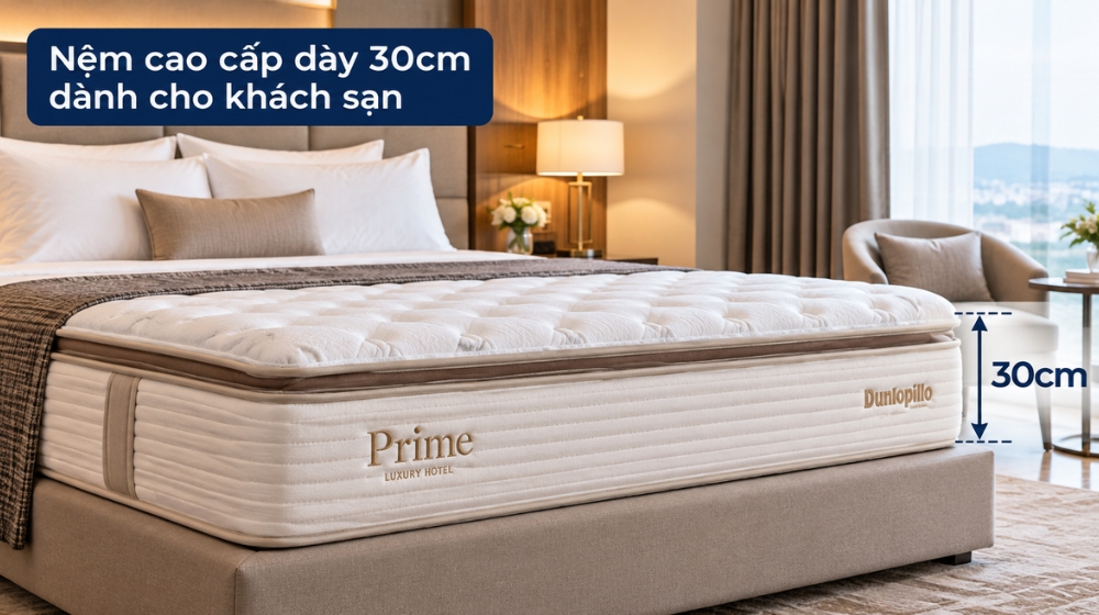 Nệm khách sạn dày 30cm