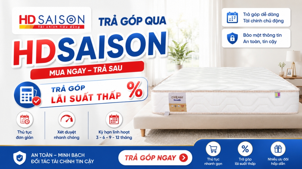 Mua nệm trả góp qua HDSAISON