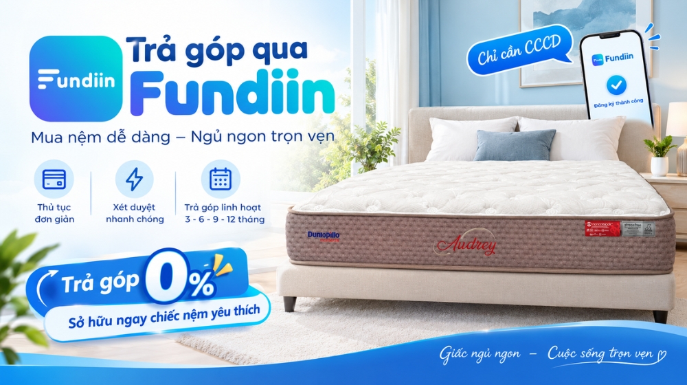 Mua nệm trả góp qua Fundiin