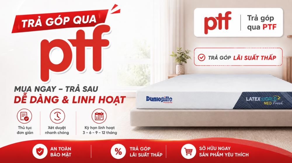 Mua nệm trả góp qua PTF