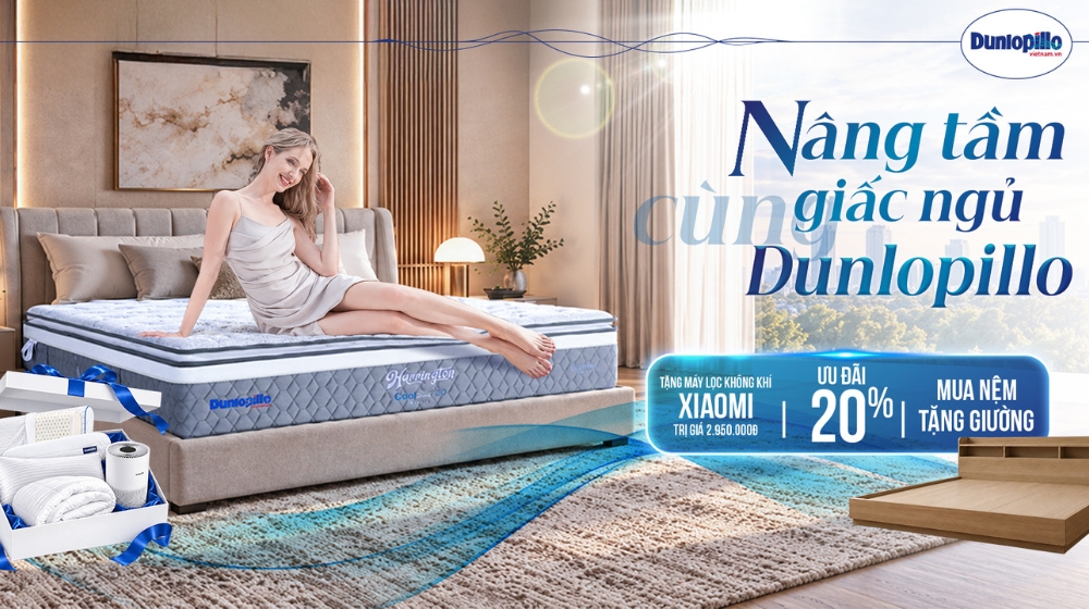 Ưu đãi hấp dẫn khi mua nệm Dunlopillo (có thể thay đổi theo thời gian)