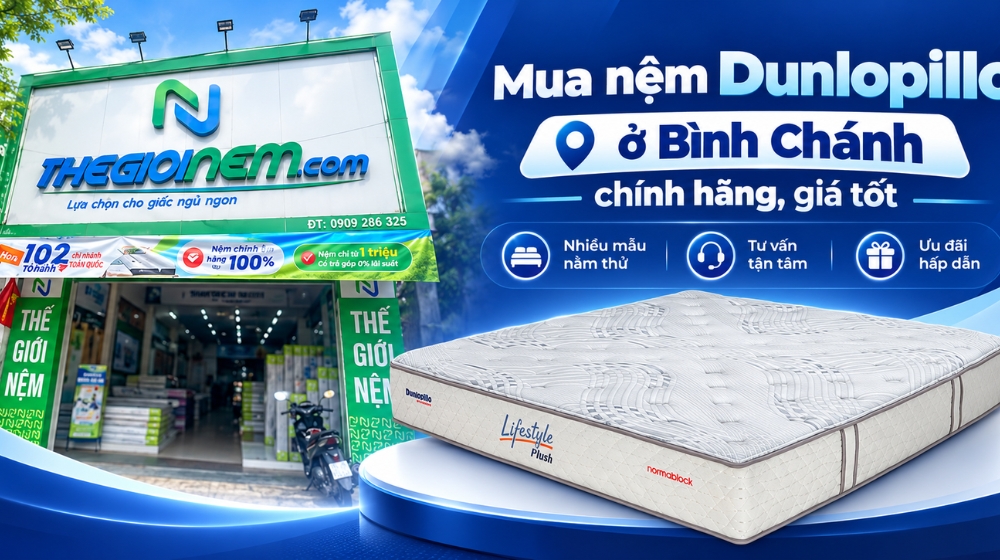 Địa chỉ mua nệm Dunlopillo ở Bình Chánh