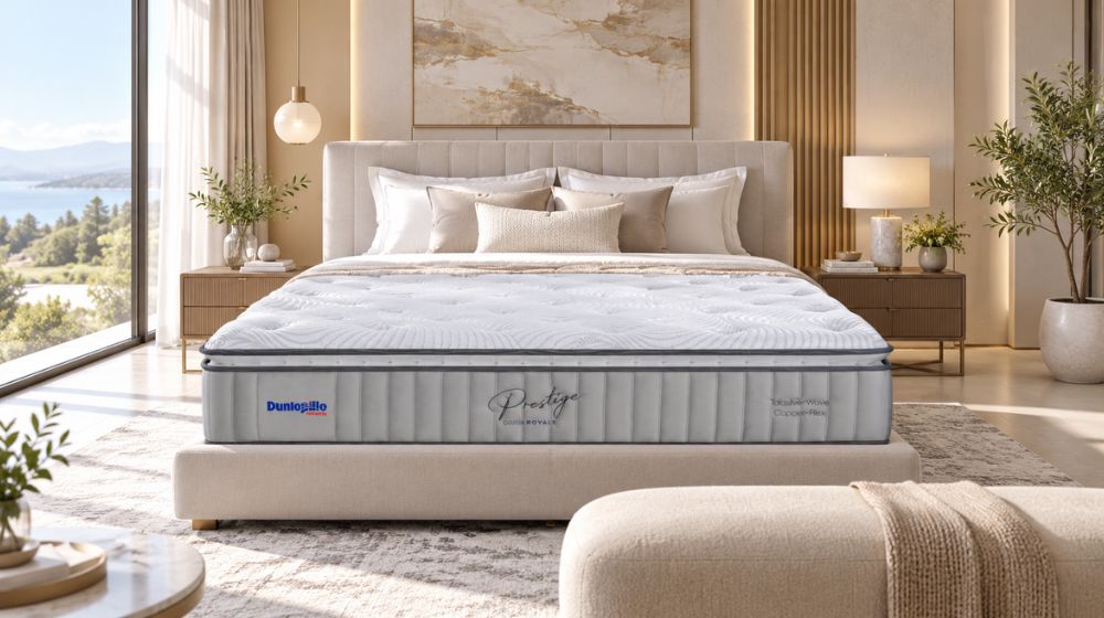 Nệm lò xo Dunlopillo CoolSilk ROYALE Prestige – Trải nghiệm nghỉ ngơi cao cấp